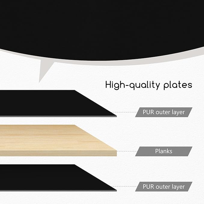 Jerry & Maggie Desktop Organizer Office Storage Rack Adjustable Wood Display Shelf Free Style Double H, Multi-Functional Mini Bookshelf for Desk Natural Stand (Black)