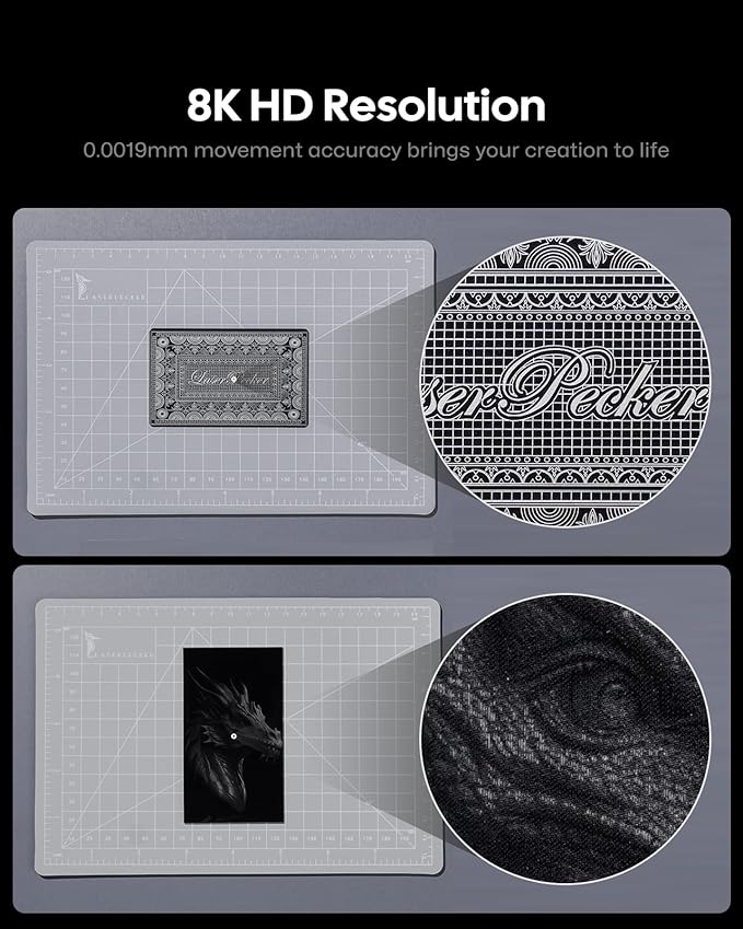 LaserPecker LP4 Dual-Laser Engraver, Portable 8K 240,000mm/min Engraving, Auto-Switch IR/Diode for Metal/Wood/Acrylic, Smart Screen Repeat & 160x120mm Area, Basic Set