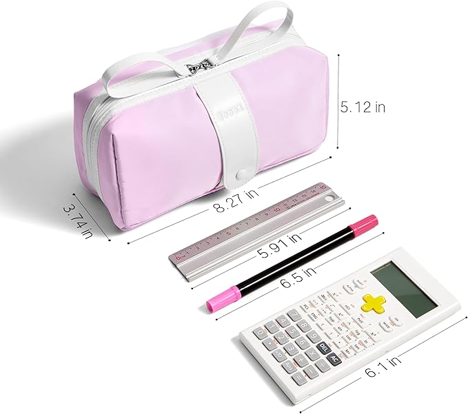 Sooez Big Capacity Pencil Case, Extra Large Pencil Pouch with Zipper Pocket, Wide Opening Pencil Bag, Portable Stationery Organizer, Cute Aesthetic School Office Supplies for Teens Girls, Green