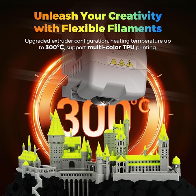 FLASHFORGE AD5X Multi-Material 3D Printer 4-Color Printing, 600mm/s Speed 1-Click Print with DIY IFS Creations, Full-Auto Calibration & Filament Backup, AD5X- Multi-Color Productivity Booster