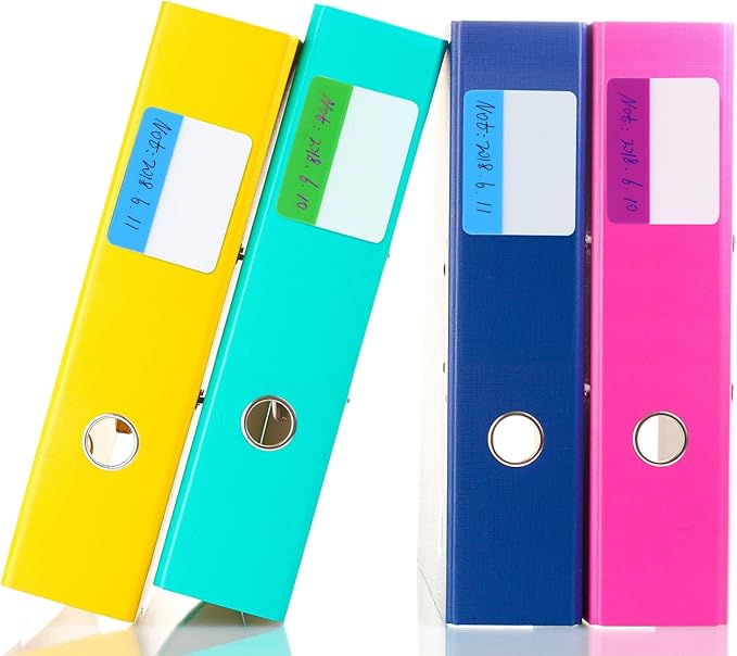 Jovitec 800 Pcs 40 Sets Sticky Tabs 2 Inch Colored Index Tabs Writable and Repositionable Labels for File Folders Books Reading Notes Classify File(Novelty Colors)