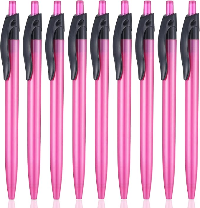 Retractable Red Ballpoint Pen for Smooth Writing 1.0mm Medium Pack of 100, Click pens with Comfort grip, Idea for Journaling, Planner, Note Taking Office School Supplies