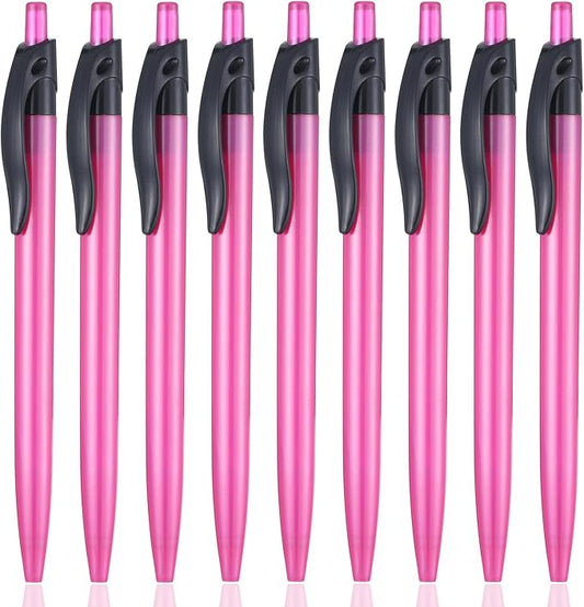 Retractable Red Ballpoint Pen for Smooth Writing 1.0mm Medium Pack of 100, Click pens with Comfort grip, Idea for Journaling, Planner, Note Taking Office School Supplies