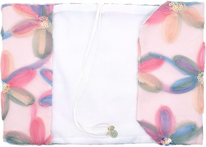 BLBMH A5 Book Covers for Paperbacks Book Cover for Privacy Fit for 5.5x8.3 inch Adjustable Book Sleeve Cover for A5 Books Fabric Softcover Protector for Notebook - Flower 8.3in