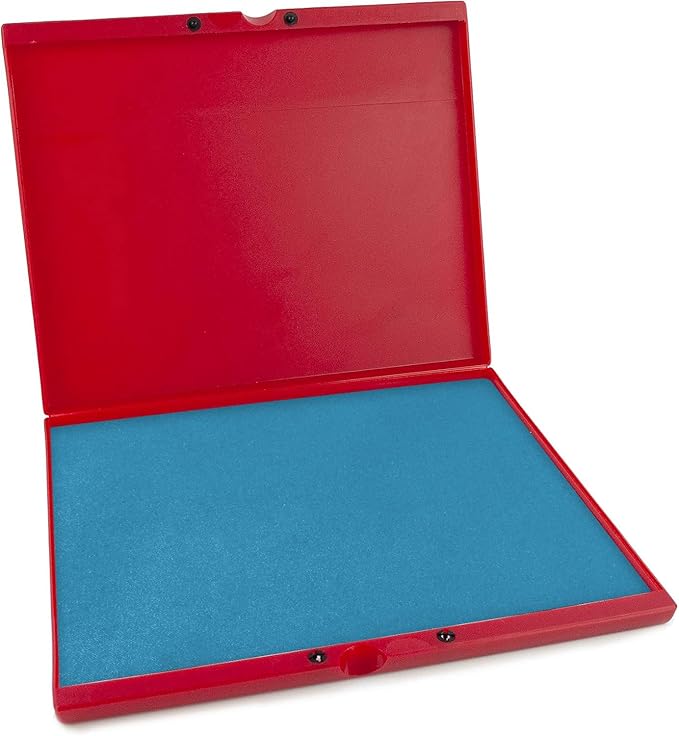 MaxMark Industrial Stamp Pad - Extra Large 9.25" x 12.25" Stamp Pad - Light Blue Ink