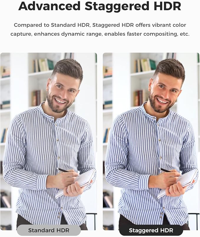 OBSBOT Meet SE 1080P 100FPS Webcam for PC, AI Framing Streaming Camera with 1/2.8" Sensor, Beauty Mode, Gesture Control, Staggered HDR, Web Camera for Desktop Computer, Laptop, Meeting.(Space Grey)