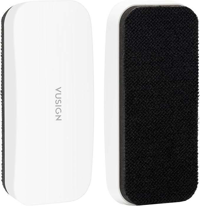 VUSIGN Magnetic Dry Erase Whiteboard Eraser, Glass Board Eraser for Dry Erase Board, Glass Board, Calendar Board, Office, Home,School Supplies, 2 Pack