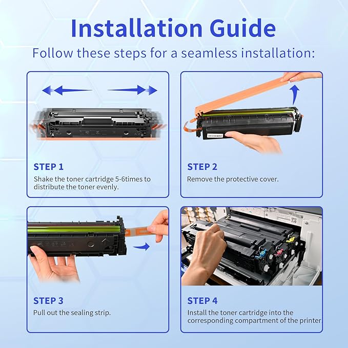 218X Toner Cartridges 4 Pack High Yield Compatible Replacement for HP 218X 218A for Color Laserjet Pro 3201dw MFP 3301fdw 3301cdw 3301sdw Printer Ink W2180X W2180A (BCMY, 4-Pack)