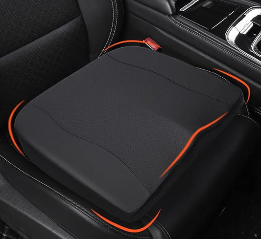 Car Seat Cushion, Comfort Memory Foam Car Cushions for Driving - Sciatica & Lower Back Pain Relief, Driver Seat Pillow for Auto, Office Chair, Wheelchair - Classic Black