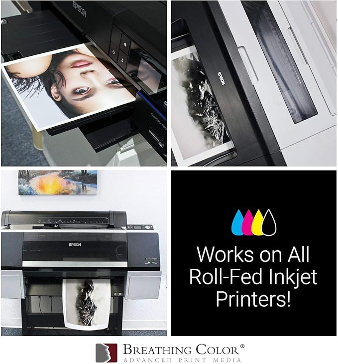 Optica One is a Luxurious 300 gsm Smooth Matte Fine Art Inkjet Paper Featured in a 44"x 40' Roll Its Bright White Color Makes It Ideal for Black and White and Color Prints 100% Archival Certified