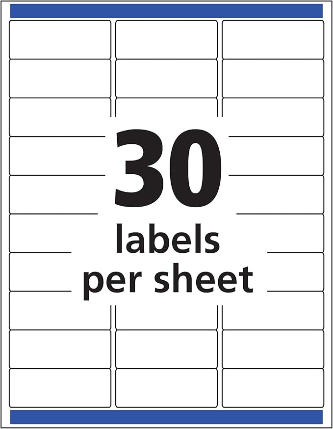 Avery Matte Clear Address Labels, Sure Feed Technology, Inkjet, 1" x 2-5/8", 750 Labels, 5 Packs (8660)