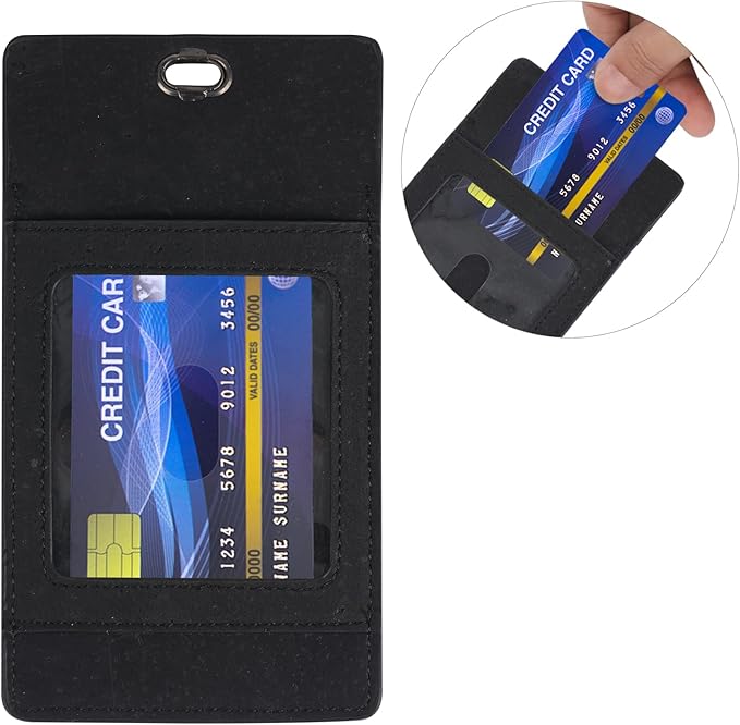 Premium Portuguese Cork Pocket Protector for Men | Multi-Use Pocket Protectors for Shirts and Lab Coats | For Pen, Pencils, Pointers, and More | 2 Pack of Black Pocket Organizer Protectors