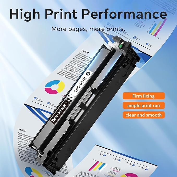 CRG 067H CRG-067 Toner Cartridge Set Replacement for Compatible Canon 067H Compatible for Color ImageClass MF656Cdw LBP632Cdw MF654Cdw MF653Cdw LBP633Cdw Printer (5 Pack)