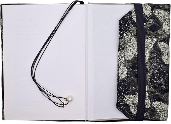 BLBMH Book Covers for Paperbacks Book Cover for Privacy Fit for 5.5x8.5 inch Adjustable Book Sleeve Cover for Diary Books Fabric Softcover Protector for Notebook - Butterfly B 8.5in