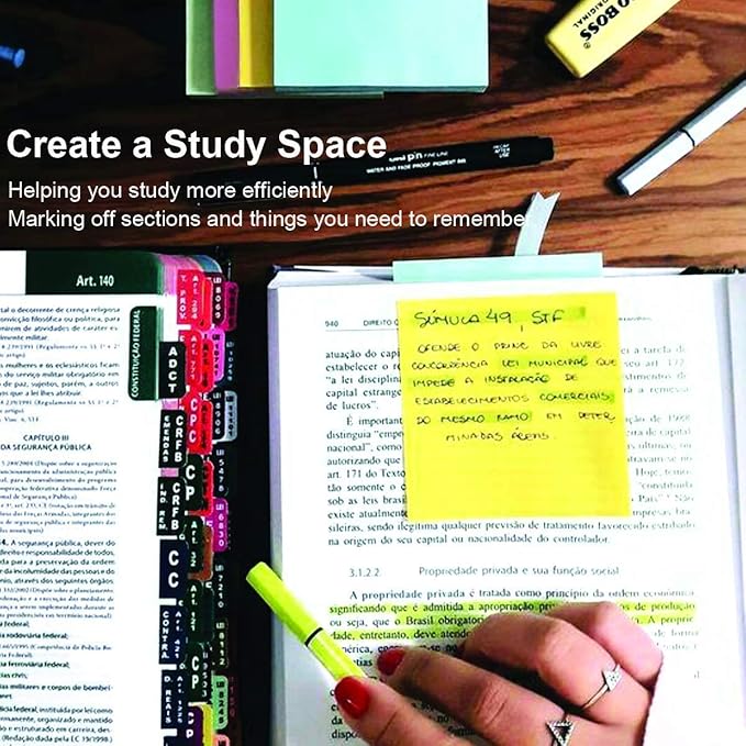 Sticky Notes 3x3, Self-Stick Notes, 16 Pads, 100 Sheets/Pad, Assorted Colors Stickies, Easy to Post Notes for Study, Works, Daily Life (16)