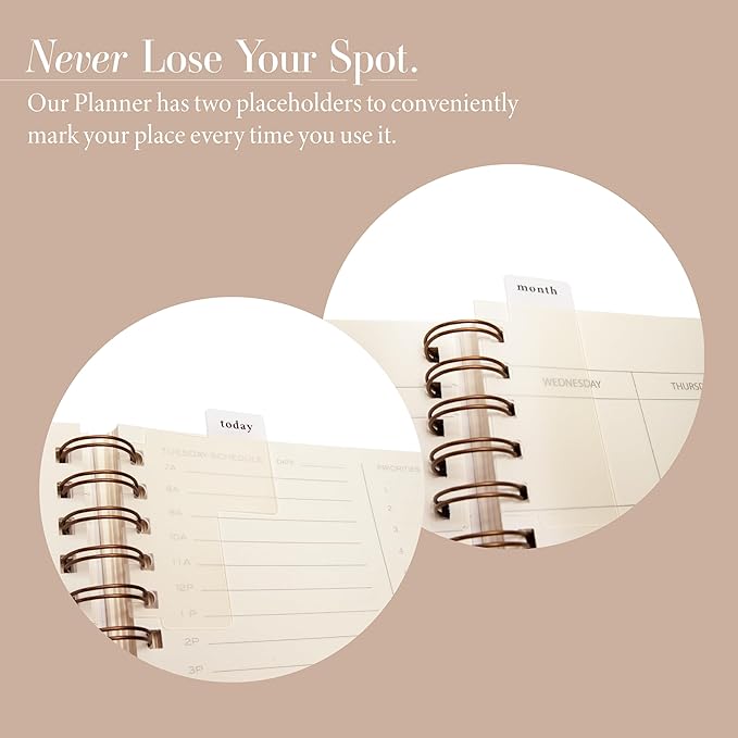 Anecdote Planner 2025 (8.5" x 10") Daily Planner Weekly Monthly Planner - 52 Weeks w/Library Buckram Cover, Brass Spiral - A4 Size Bleed-Resistant Paper – Olive Green