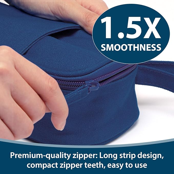 Pencil Case Pouch Box Bag School Supplies Girls Boys Kids, Cute Preppy Stuff Large Big Capacity Aesthetic Pen Organizer, Back to College Stationary, Midnight Blue, Heavy Duty Canvas, 1800ml