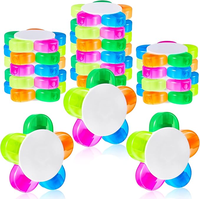 Outus 18 Pieces Petals Highlighters Assorted Colors Back to School Flower Shape Watercolor Highlighter Pens 5-in-1 Fluorescent Pens for Office School Stationery Aesthetic Supplies,5 Colors