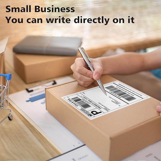 4"x6" Direct Thermal Shipping Labels 2400 Lables/8 Roll (300 Pcs per Roll) Compatible with Zebra Rollo Beeprt Printer Permanent Adhesive