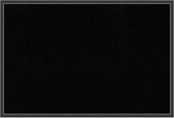Amanti Art Black Cork Board for Wall, 25x37 Vision Board with Black Wood Frame, Large Corkboard Office Decor for Home Organization, Traditional Corkboard Pinboard to Display Items for Home