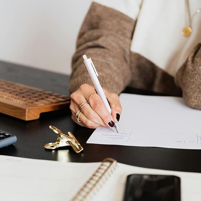 CRYLLIS Pens Bulk, 100Pack Black Pens,Black Ink Ballpoint Pens for Smooth Writing,No Smear,Office Supplies,Back to School Gifts,School Teacher,1.0mm