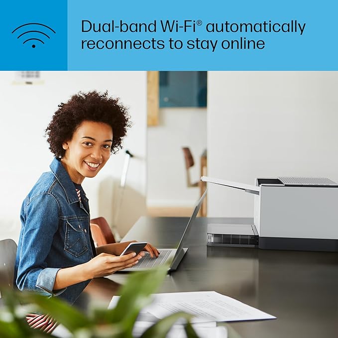 HP Laserjet M207dw Laser Wireless Printer, Black and White, Duplex, Best for Office