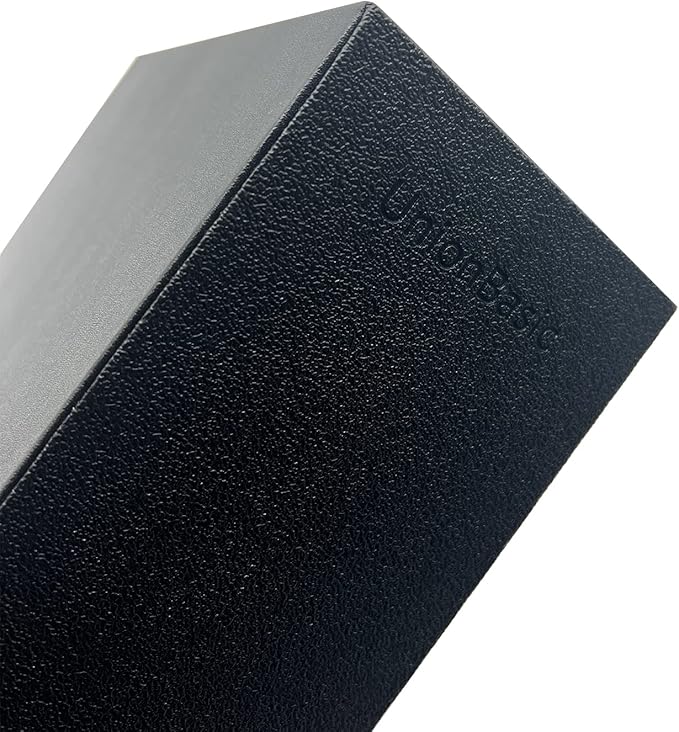 UnionBasic Magazine File Holder, Leatherette Desktop Document Organizer, Home Office Paper Holder File Storage Literature Sorter, Black