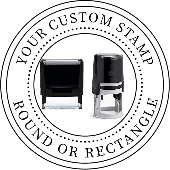 Choose Size - Logo Stamp | Custom Stamp | Personalized Business Stamp | Business Logo Stamp | Business Logo Personalized Stamp or Image Small Large Medium Round Custom Stamps Self Inking