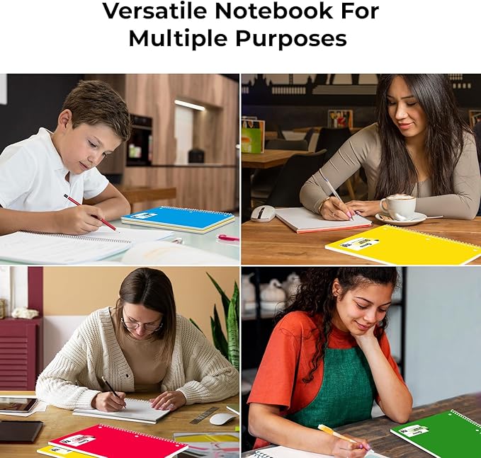 720 Packs (Pallet) 5 Subject Notebooks, Spiral Notebook Bulk, College Ruled,Pallet of Notebooks,150 Sheets (300 pages), 8 x 10-1/2", Bulk Spiral Notebooks for School & Office,4-7 Days Transit