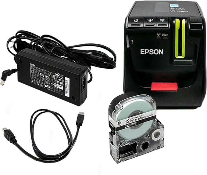 LABELWORKS Epson LW-PX800 Industrial Wireless Label Maker - Desktop Label Printer Compatible with Large Variety of Tape Types