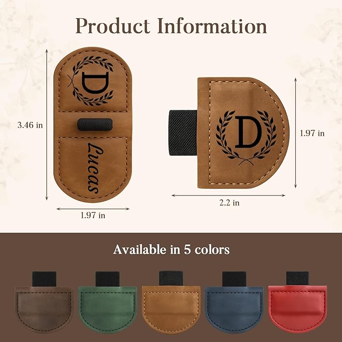 Personalized Bygone Mark Bookmark with Pen Holder,Engraving Leather Magnetic Bookmarks Vintage 26 Letters Name Initials Text Book Marker Clips Gifts for Reading Book Lovers Women (Brown, Y)