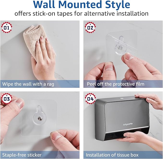 Paper Towel Dispenser Wall Mounted, Multifold Hand Towel Dispenser for Kitchen Bathroom Home Business, Trifold/C Fold/Z Fold Paper Towel Holder with Lock, Universal Paper, Black