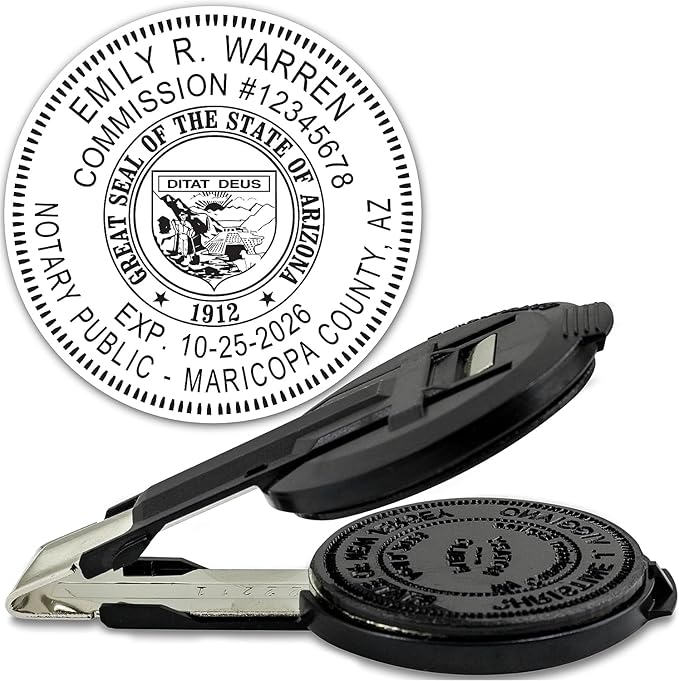 MaxMark Insert Only for Notary Seal Round Embosser for Arizona State
