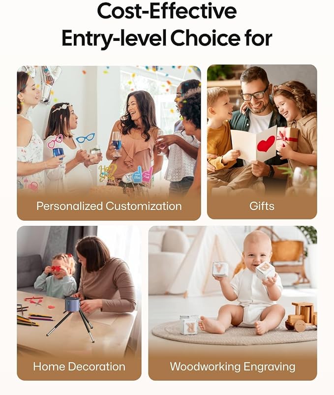 LaserPecker LP1 Pro Laser Engraver for Beginners, Mini Diode Wood Leather Felt Laser Engraver Portable Small Laser Engraving Machine, Suit Set with Laser Safety Glasses + Auto-focus Stand