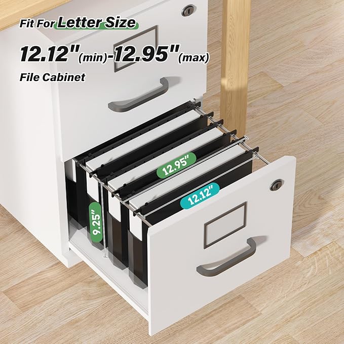 Ansook Extra Capacity Plastic Hanging File Folders,2" Expanding Accordian Pocket with Black Insert Gasket,Heavy Duty for Filing Cabinet, Hard Hang Folders Organizer, Black,Letter Size,6 Pack