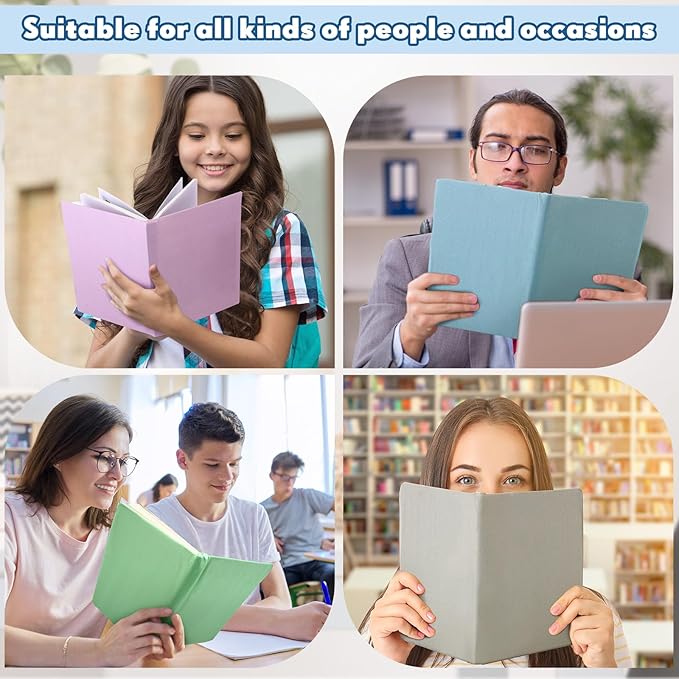 PerKoop 12 Pcs Jumbo Book Covers Stretchable Fabric School Book Protector Reusable Washable Cover Protector for Most Hardcover Textbooks(Morandi Color,9 x 11 Inch)