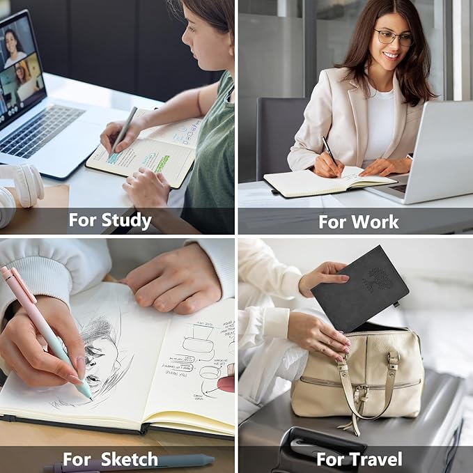 PERCUN Dotted Journal Notebook for Men & Women, 160 Pages Dot Grid notebook for Note Taking, Bullet Journaling Notebook for Work, School, Travel, Writing, A5 Hardcover 5.9" x 8.5"(Navy)