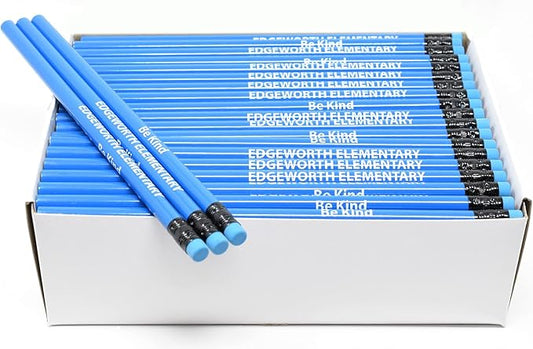 Pencil Guy Promotional Personalized Imprinted Neon Round Pencils- 500 per box
