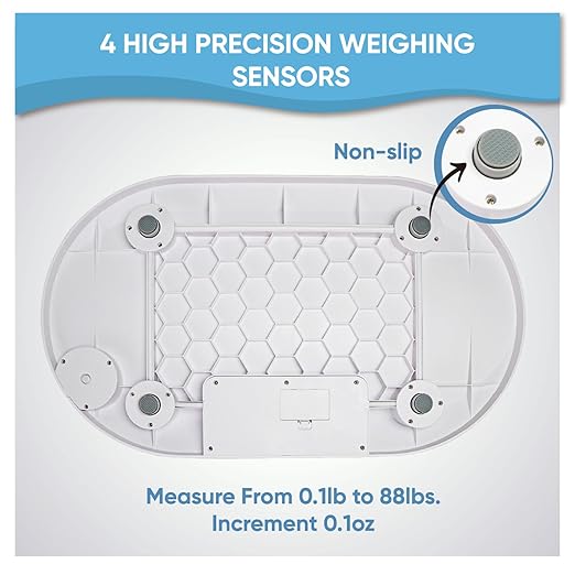 Charmline Digital Baby Scale with Wiggle-Proof Algorithm,Pet Scales for Cats and Dogs,Baby Weight Scale with oz/lb/g/kg Unit up to 88 lbs