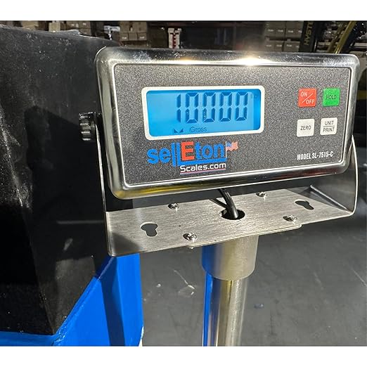SellEton Non-NTEP Floor Scales, Accurate Pallet Scales with Smart Digital Indicator for Warehouse Shipping and Medium Duty Industrial Weighing (5' x 5') (60" x 60" | 10.000 lb x 1 lb)