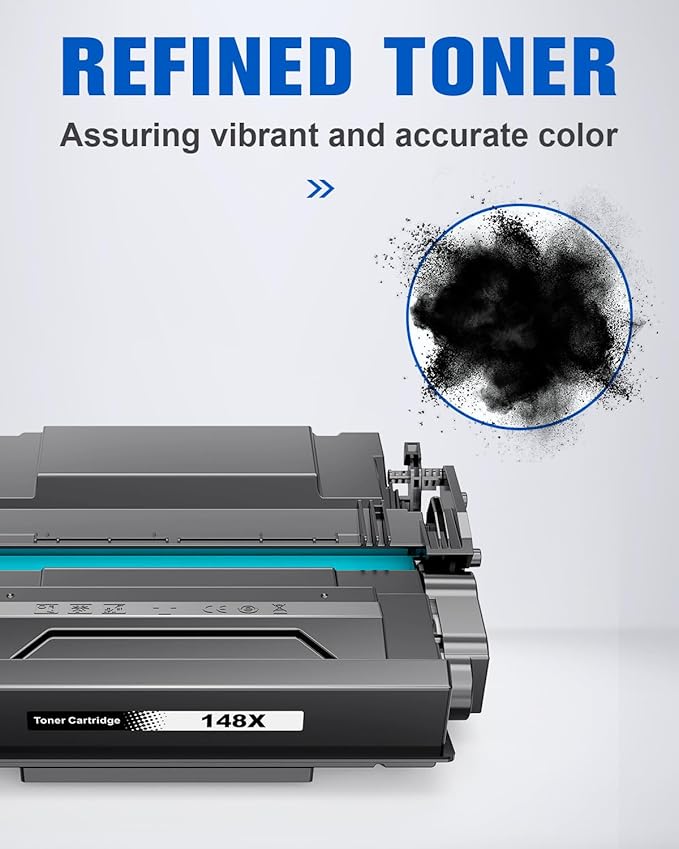 Q-image 148X Toner Cartridge Black(with Chip) Toner Cartridge Compatible Replacement for 148X 148A W1480X W1480A for Laserjet Pro 4001dw 4001dn 4001n MFP 4101fdw 4101fdn Printer (1 Black)