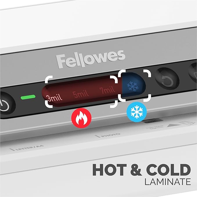 Fellowes Amaris 125 laminator Machine, School or Office use, 12.5 max Width, with 10 Jam Free Laminating Sheets