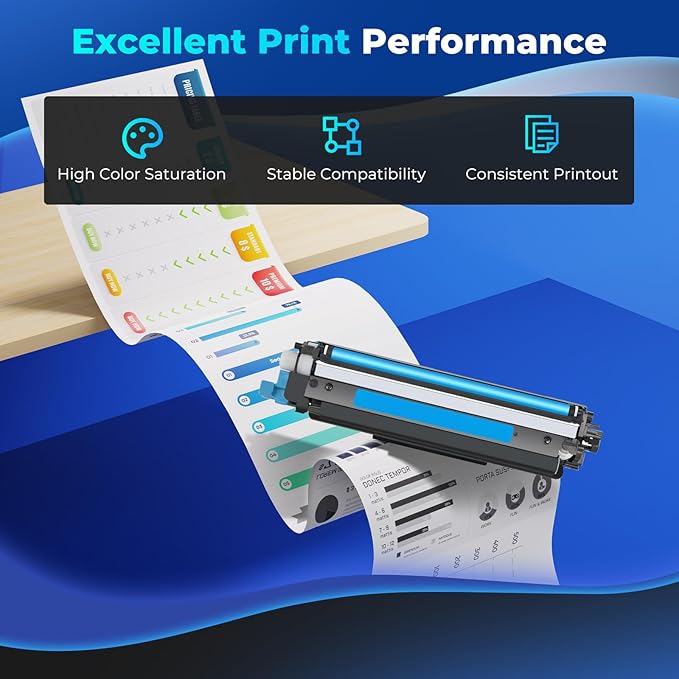 201A Toner Cartridges Compatible for HP 201A 201X HP201A for Color Laser Jet Pro MFP M277dw M252dw Toner, Work with Color Laser Jet Pro MFP M277c6 M277n M252n, Black Cyan Magenta Yellow 4 Pack