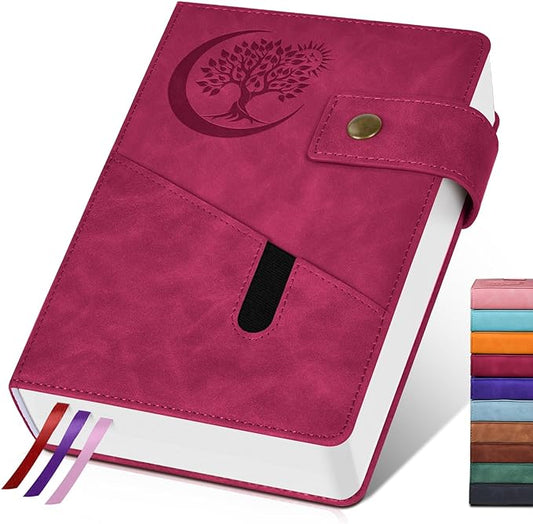 365 Page Thick Lined Journal Notebook for Men Women, B5 Large Leather Journals for Writing, Hardcover Notebooks for Work, School, Note Taking, Business, Travel Diary, College Ruled 7.6" x 10"