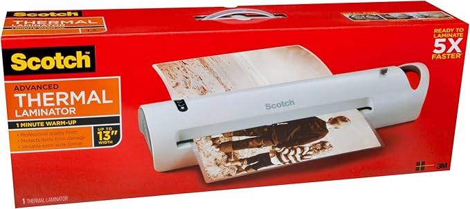 Scotch Thermal Laminator, Extra Wide 13 Inch Input, Ideal for Teachers, Small Offices, or Home (TL1302Z)
