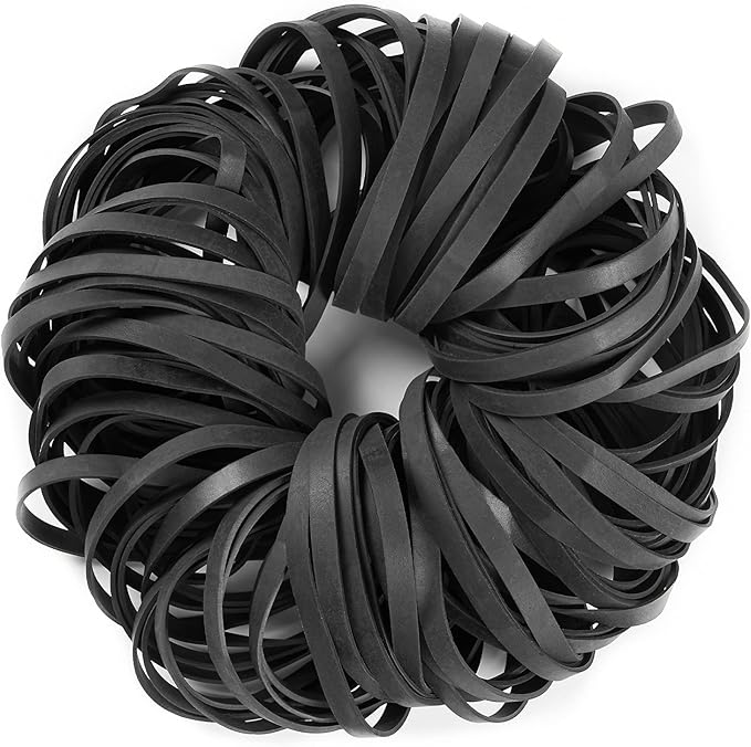 AMUU Rubber Bands Black Size #64 about 0.5 lb 110 Pcs Tactical Rubber Bands for Office Supplies Home Money Elastic Bands