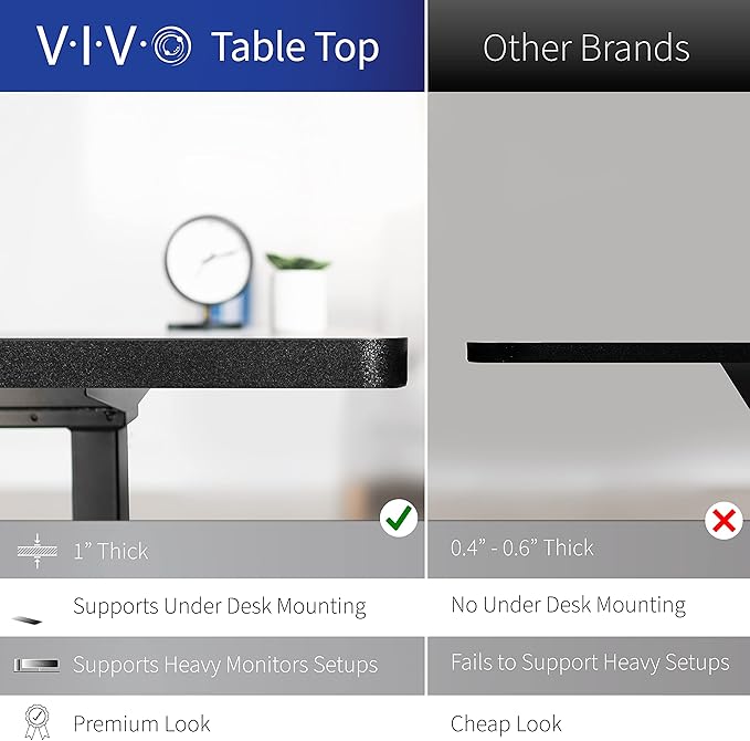 VIVO Electric 60 x 30 in Standing Desk, Memory Height Adjustment, 1B Series, Dark Gray Top Gray Frame, DESK-KIT-1G6G-30