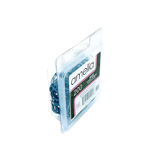200, Jumbo Size, Blue Color, US Made Rubber Bands for Pony Tails and Braids