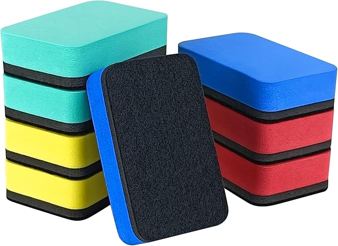 Dry Erase Eraser,8 Pack Magnetic Whiteboard Erasers,Rectangle Dry Erase Board Erasers for Classroom, Home, and Office(8pcs-Rectangle)