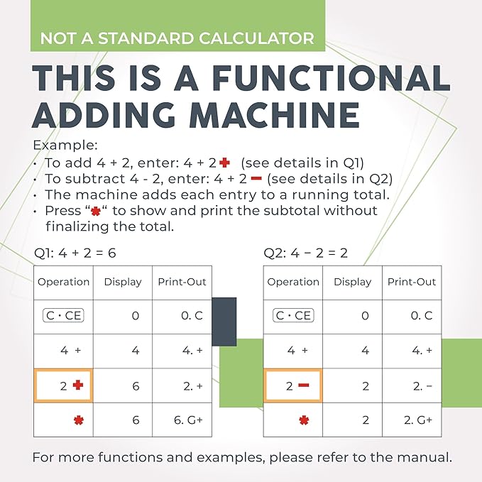 CATIGA New & Upgraded 2025 Printing Calculator Adding Machine 10 Key, Desktop Home Office Calculator with Paper Roll Print Out, Accounting Business Finance